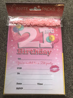 21st Birthday Invitations with Envelopes & Scatters - The Bowerbirds Nest of Treasures