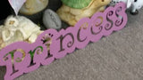 PRINCESS Girls Metal Cut Out Wall Art Bedroom Home Decor - The Bowerbirds Nest of Treasures