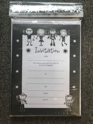 Party Invitations with Envelopes & Scatters - The Bowerbirds Nest of Treasures