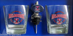 OFFICIAL LICENSED AFL MELBOURNE DEMONS SET 2 SPIRIT GLASSES WITH POURER BARWARE - The Bowerbirds Nest of Treasures