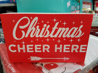 Christmas Cheer Here Wooden Block Decoration