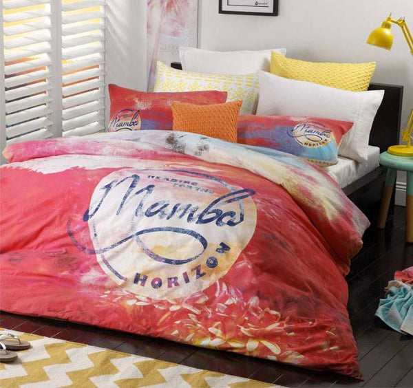 100% MAMBO SUNSET PINK Girls Single Bed Quilt Cover Set - The Bowerbirds Nest of Treasures