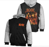 ACDC Mens Sublimated Bomber Jacket Official Design Embroded Logo - The Bowerbirds Nest of Treasures