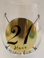 Birthday Stemless Wine Glass 21