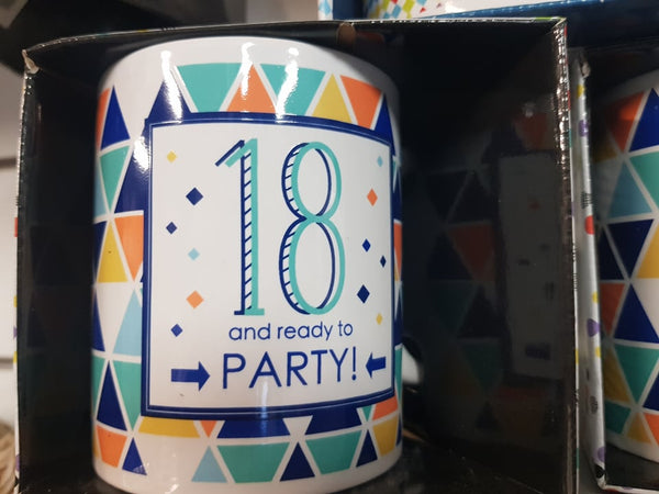 18 Birthday Ceramic Coffee Tea Drink cup Mug Gift Boxed