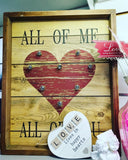 Hanging MDF Love Heart Home Decor