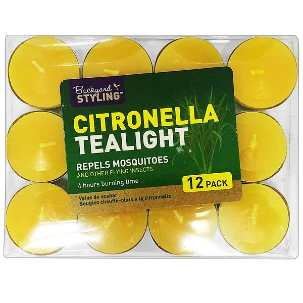 Citronella Tealigt Tea Light Candles Pack of 12 - The Bowerbirds Nest of Treasures