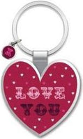 Love You Heart Keychain Keyring