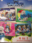 The Smurfs 4 in 1 24 Piece Jigsaw Puzzles - The Bowerbirds Nest of Treasures