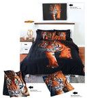 Golden Tiger Double Bed Quilt Doona Duvet Cover Set - The Bowerbirds Nest of Treasures