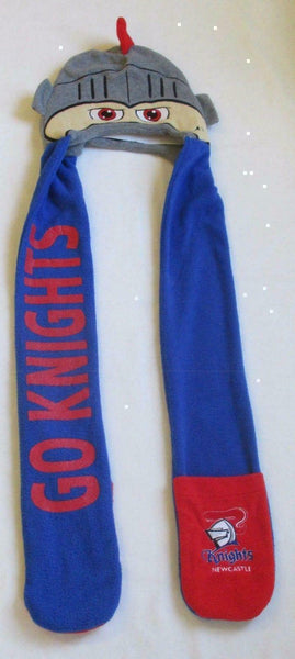 Newcastle Knights Kids Mascot Supporters Beanie Hat Winter Scarf - The Bowerbirds Nest of Treasures
