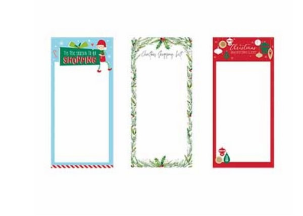 Christmas Shopping List Note Pad with Magnet