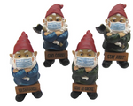 Gnome with Face Mask & Funny Saying Garden Gnome Statue