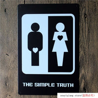 The Simple Truth Bar Man cave Garage Tin Sign