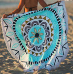 Round Printed Cancun Beach Towel - The Bowerbirds Nest of Treasures