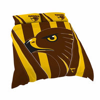 AFL Hawthorne Hawks King Bed Quilt Cover Set