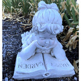 Girl Laying Reading Book Garden Statue Ornament