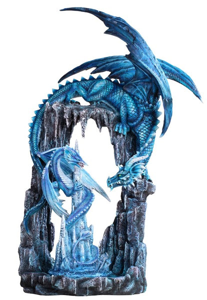 Large Blue Chandelier Dragon Cave Statue