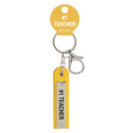 #1 Teacher Keychain Keyring