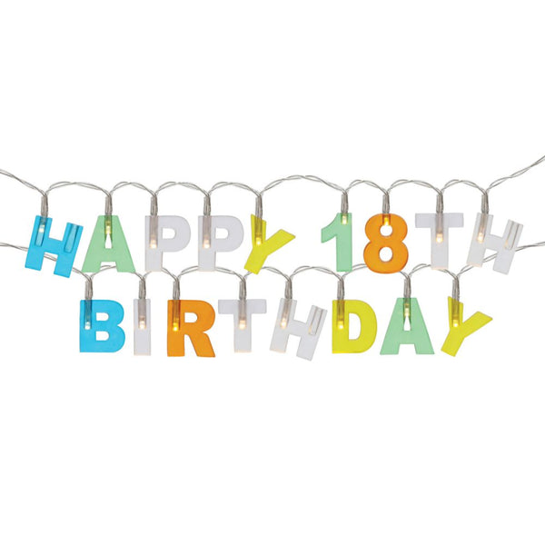 Splosh Happy 18th Birthday Party Lights - The Bowerbirds Nest of Treasures