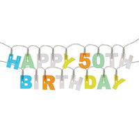 Splosh Happy 50th Birthday Party Lights - The Bowerbirds Nest of Treasures