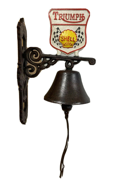 Triumph Shell Oil  Cast Iron Door Bell - The Bowerbirds Nest of Treasures